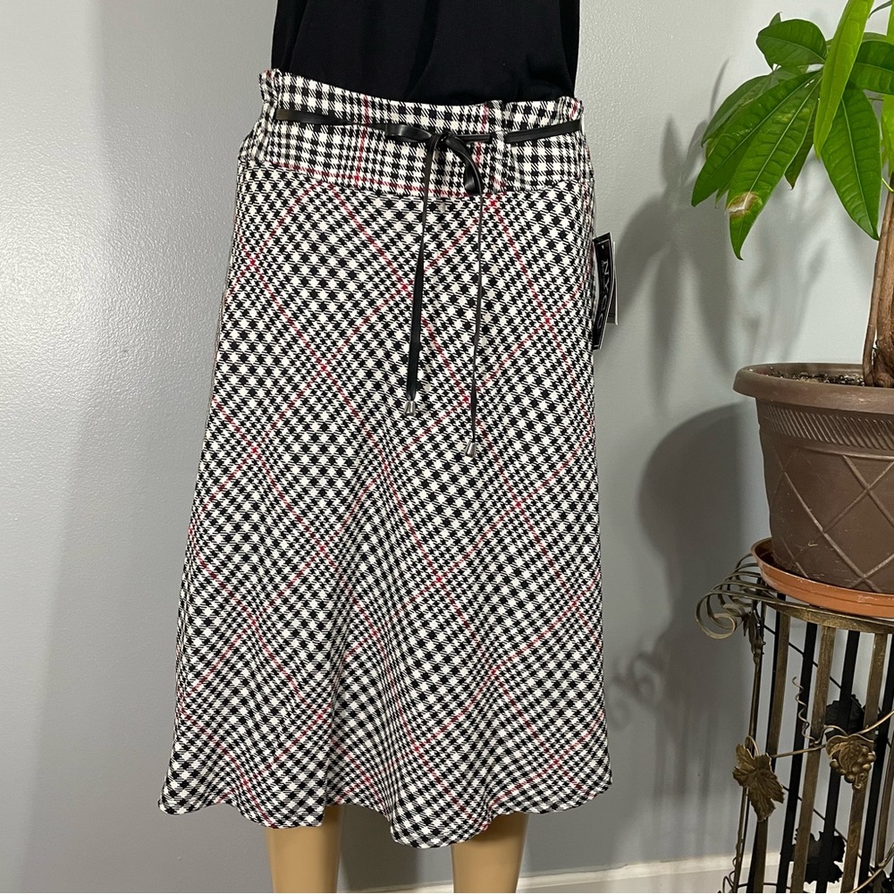 - - White striped skirt with black and red size Large